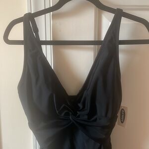 Old navy black one piece swimsuit XS
